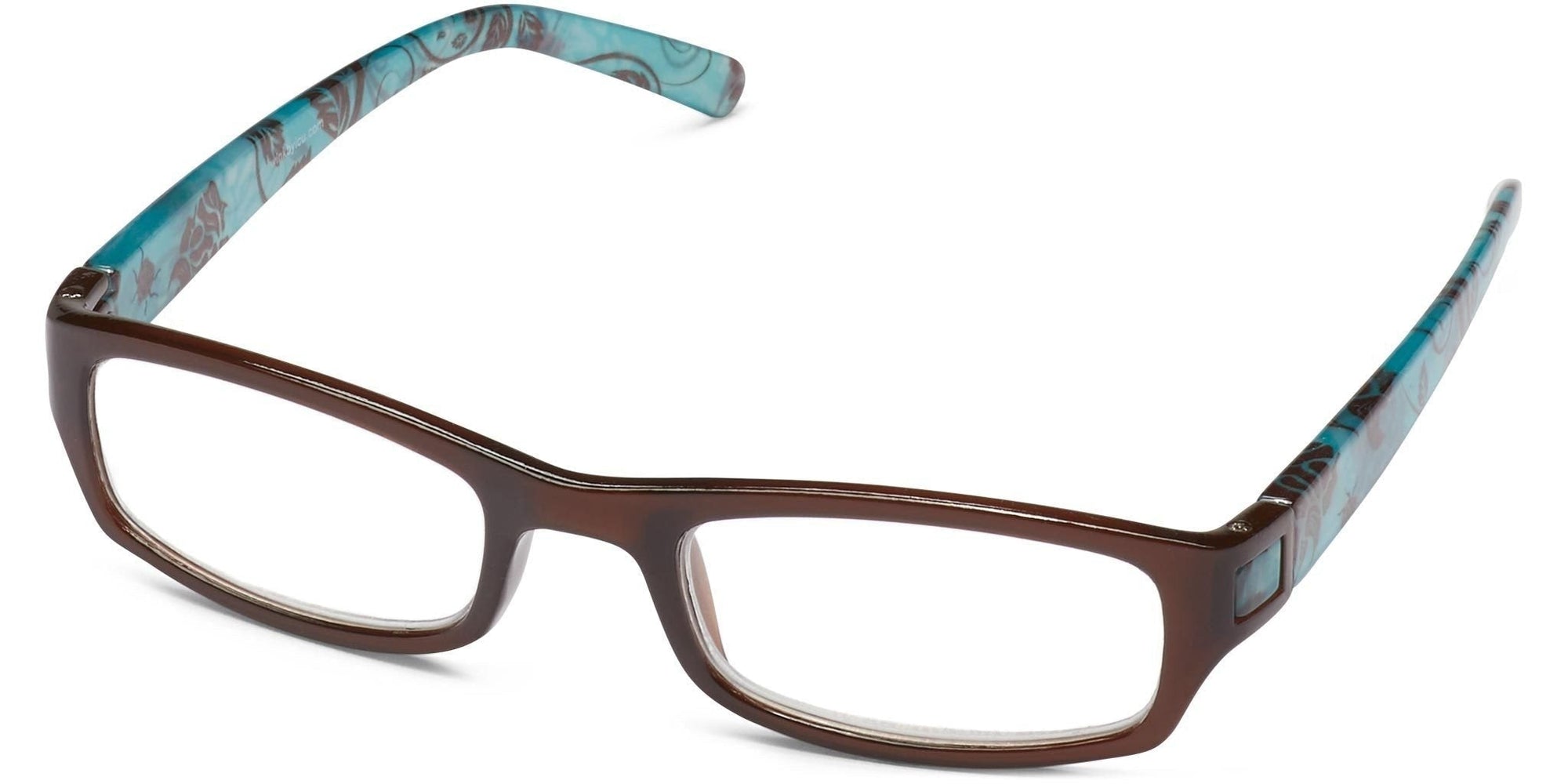 Ventura - Brown/Blue Floral / 1.25 - Reading Glasses