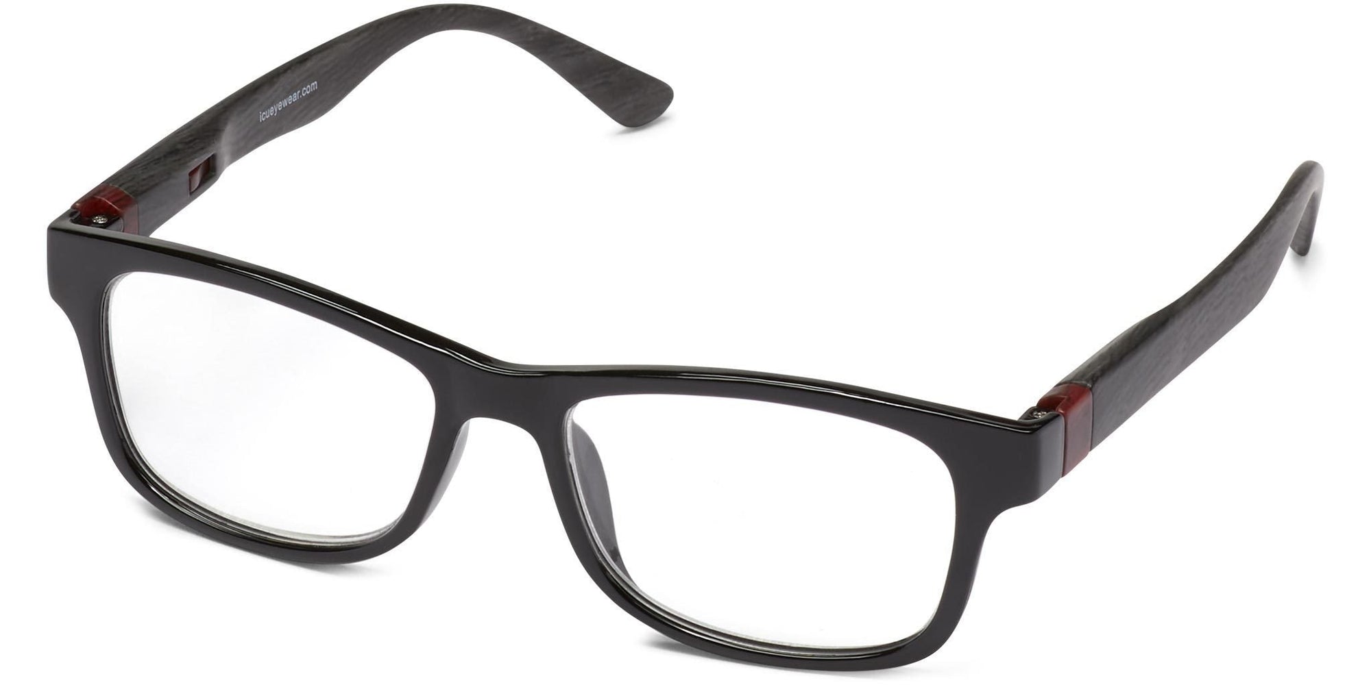 Woodridge - Black with Gray / 1.25 - Reading Glasses